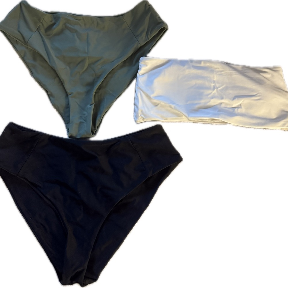 Two Bathing Suit Bottoms & One Top